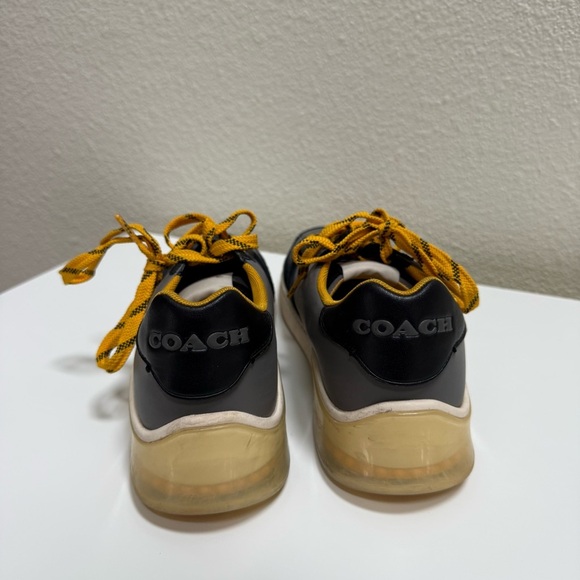 Coach Black & Mustard Yellow Citysole Court Sneakers Men’s Size 8.5 - Picture 6 of 8